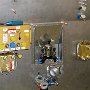 Engine firewall showing Eagle EMS redundant ignition system. Also shown is fuel filter and fuel distribution module