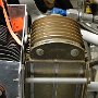 Oil cooler installed on engine