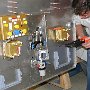 Installing battery supporting brackets