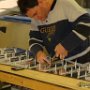 Installing stiffners on rudder skins