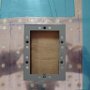 Customized rudder servos opening with stiffner plate installed