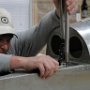 Installation of the magnetometer bracket.