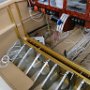 Running wiring throughout airplane.