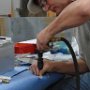 Fabricating angled brackets for rear battery support tray