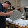 Fabricating rear prop spinner plate                               