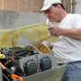 Installing engine plenum                               