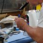 Marking skybolt flanges to fit around fuselage