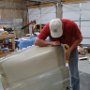 Sanding of rear bottom of bottom engine cowl