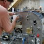 Installing cable exit flange to the firewall