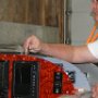 Deburring holes in forward fuselage ribs