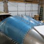 Top rear fuselage skin installed with clecoes