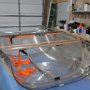 Placed canopy frame inside the canopy glass to mark position of propoer position for cutting