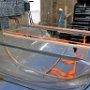 Used straps and pices of wood to pull the canopy frame inward to compensate for the canopy spreading