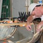 Marking rear edge canopy frame for further trimming