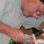 Drilling inside skirt to the canopy side frame.