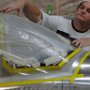 Taped of Windshield and fuselage for primer adhesive