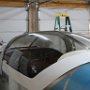 Canopy with skirt temporarily installed