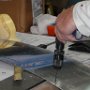 Drilling out Avionics Bay Cover for Countersinking for #6 Screws