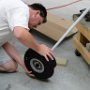 Installing Main Wheel to Gear Leg