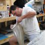 Filing Rough Edges on Main Wheel Pant