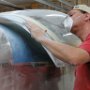 Sanding Fiiler on Canopy Skirt