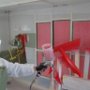 Spraying Pearl Red on Landing Gear Fairings