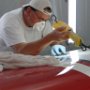 Wet Sanding Clear on Left Wing