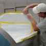 Taping Off Inside Of Fuselage for Preperation Of Primer