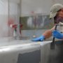 Sanding Bottom Of Fuselage