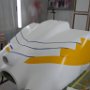 Striping the Bottom of Engine Cowl