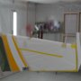 Masked Off Rudder Ready for Black Pearl Stripe being Painted