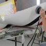 Wet Sanding Bottom Engine Cowl