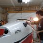 Wesley Wet Sanding Top of Fuselage