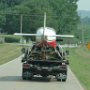 Transporting Fuselage Down Road